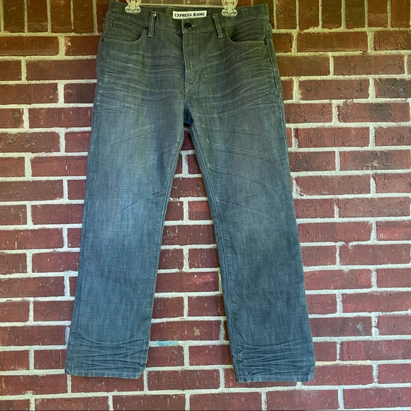 Express 34/30 Gray Rocco Slim fit Straight Leg - Picture 3 of 4